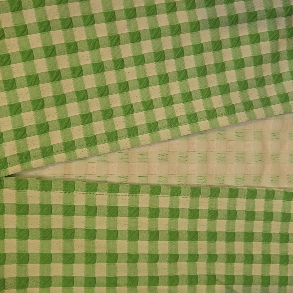 New Mango MNG Green/White Gingham Midi Skirt - Picture 2 of 7